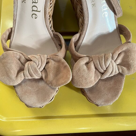 Kate Spade Suede 'Natural' Patio Platform Wedges - Picture 2 of 6